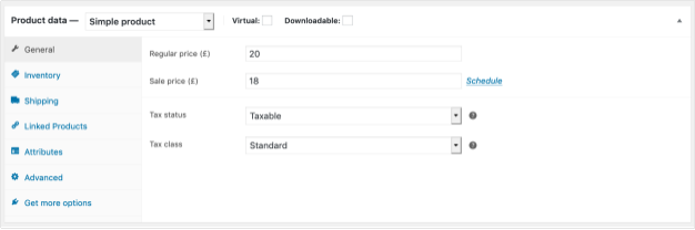 WooCommerce Product Data metabox