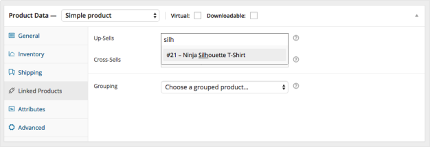 WooCommerce Simple Product - Linked Products Tab